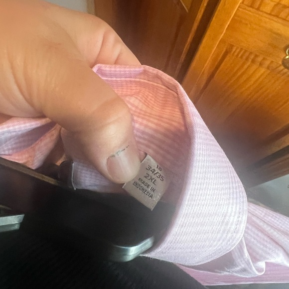 2XL Lauren Ralph Lauren Light Pink Checkered Button up Dress Shirt NWT - Picture 5 of 6